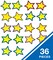 Carson Dellosa 36-Piece Colorful Star Cutouts, Smiley Face Bulletin Board Decorations for Name Tags, Cubbies, Locker Decorations, Posterboard, and Classroom Decor